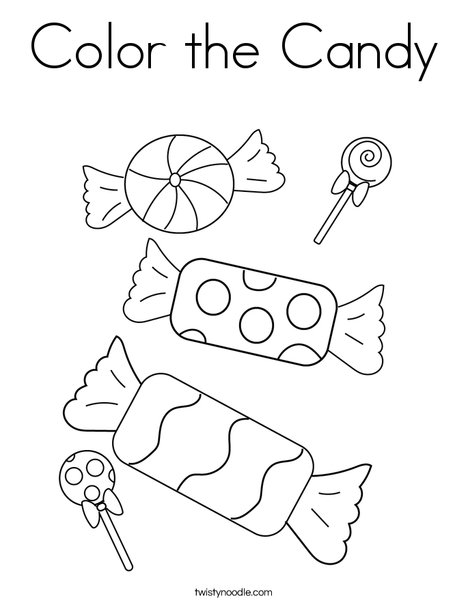 Color the Candy Coloring Page - Twisty Noodle