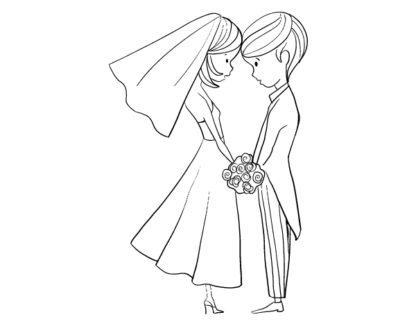 The husband and the wife coloring page - Coloringcrew.com
