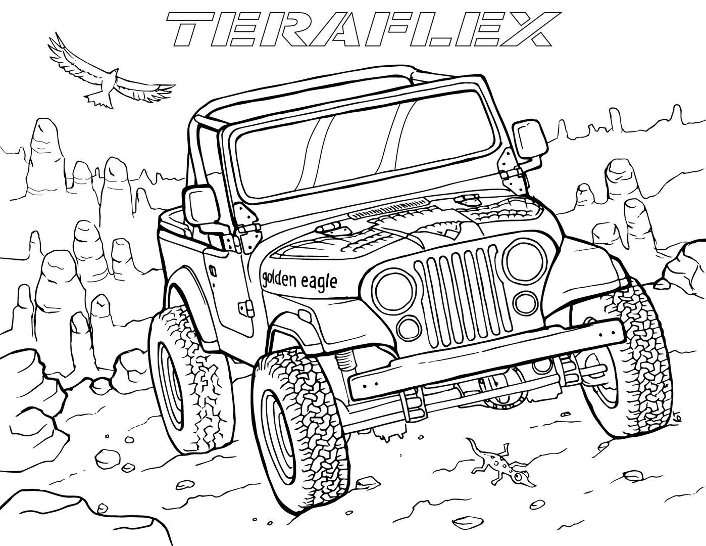 Jeep Coloring Pages Picture   Cars Coloring Pages, Coloring Pages ...