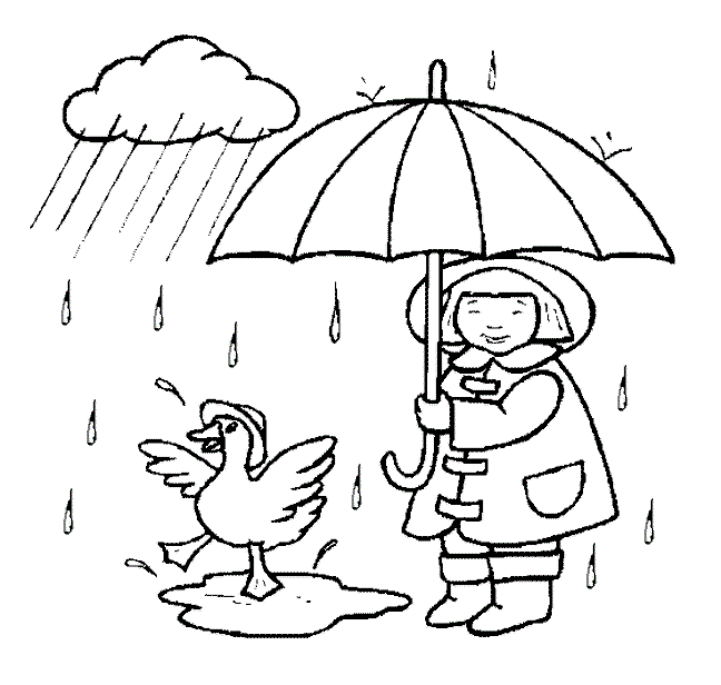 Rainy Day Coloring Pages free image download