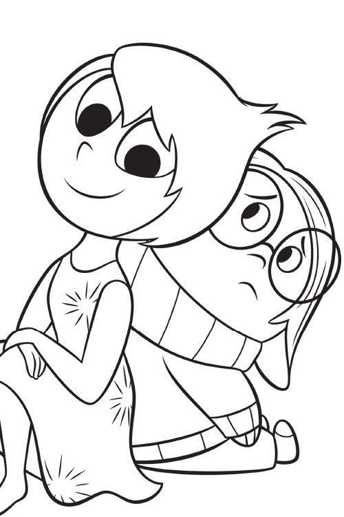 Joy and Sadness Colouring Page | Disney coloring pages, Inside out coloring  pages, Coloring pages