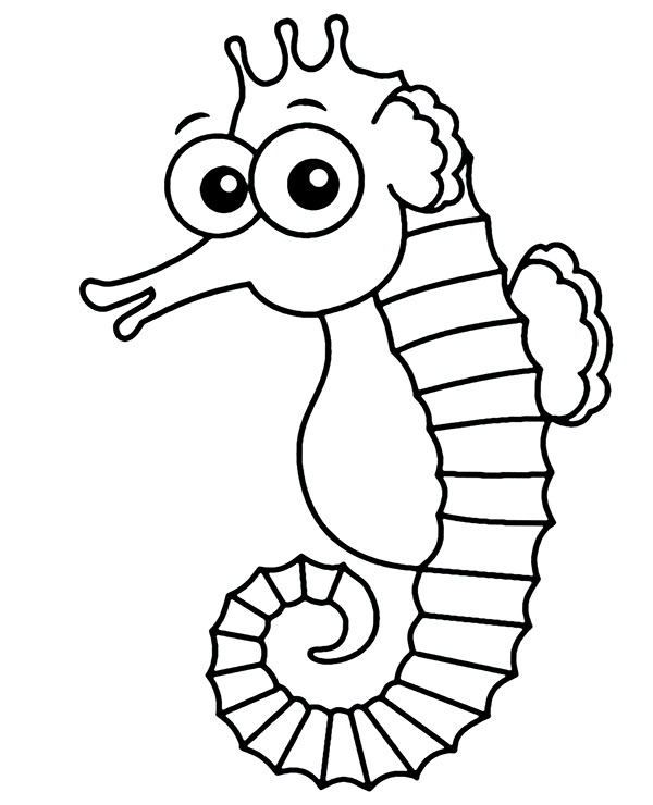 Seahorse coloring page - Topcoloringpages.net