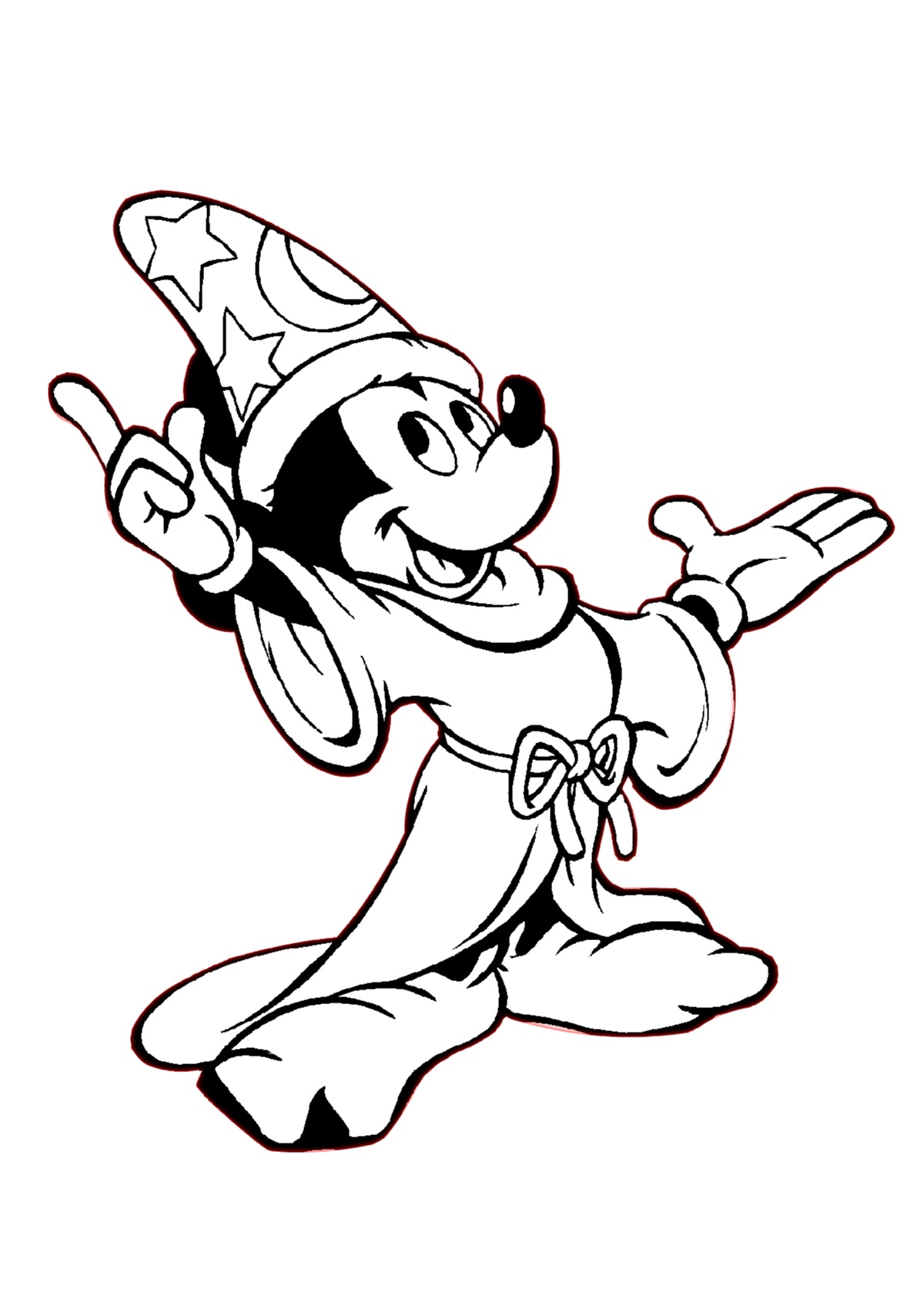 Mickey Mouse Magician Coloring Pages for Kids - Print Color Craft