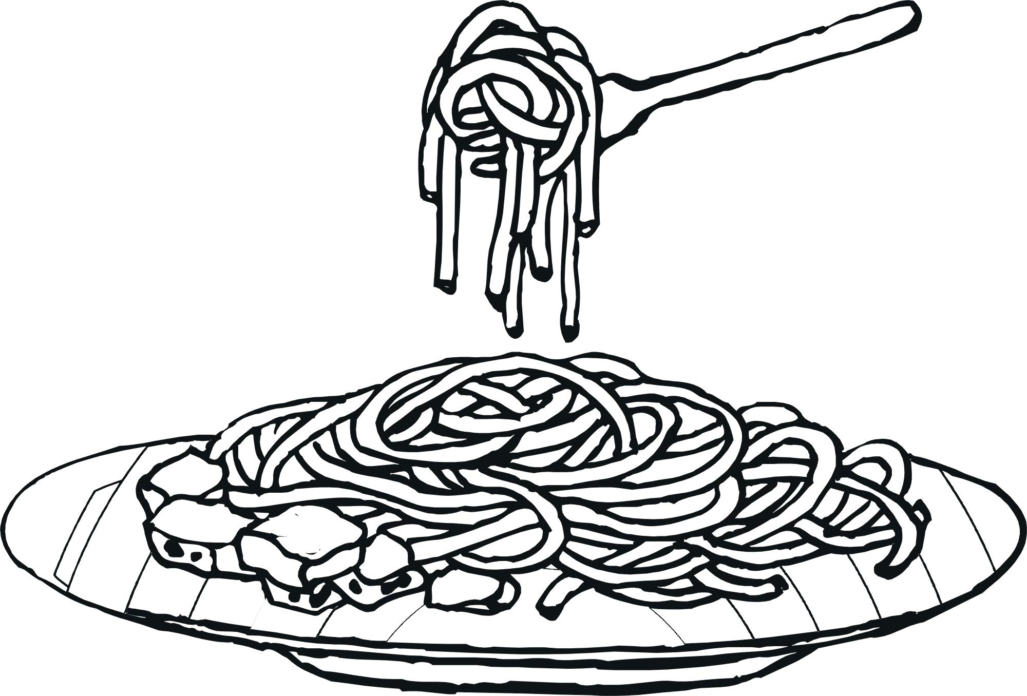 Pasta clipart colouring, Pasta colouring Transparent FREE for ...