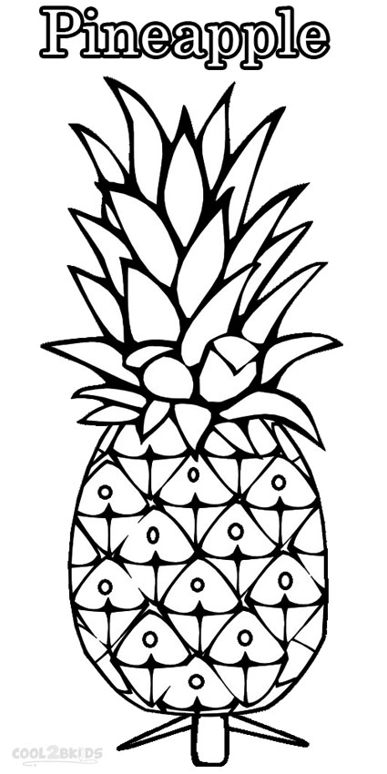 Printable Pineapple Coloring Pages For Kids