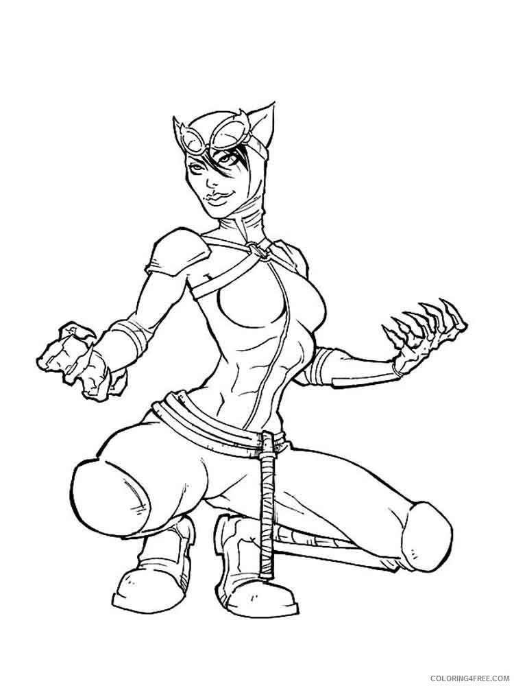 Catwoman Coloring Pages Superheroes Printable 2020 Coloring4free -  Coloring4Free.com