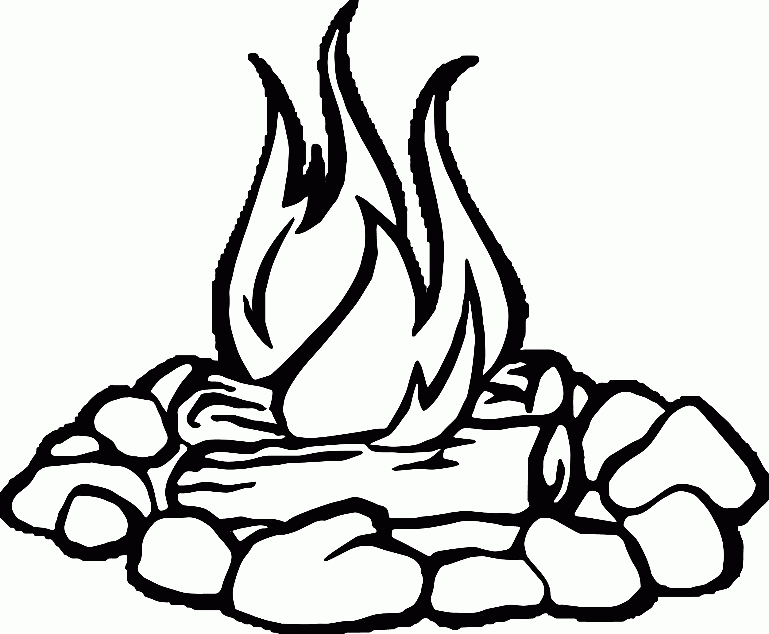 Camp Fire 2 Coloring Page | Wecoloringpage
