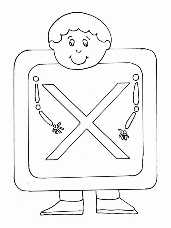 Preschool Kids And Letter X Coloring Page Bulk Color Coloring Home