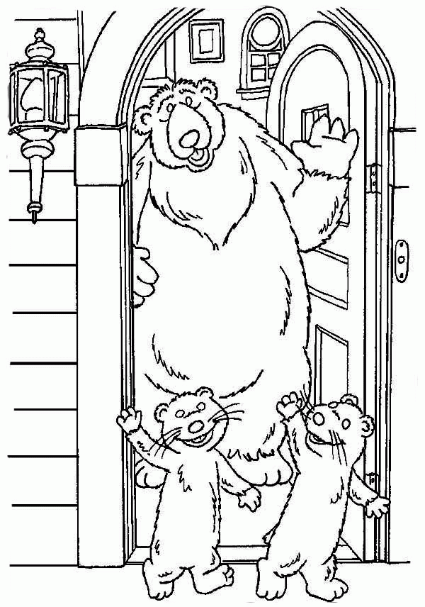 Pip and Pop Leaving Bear inthe Big Blue House Friend Coloring ...