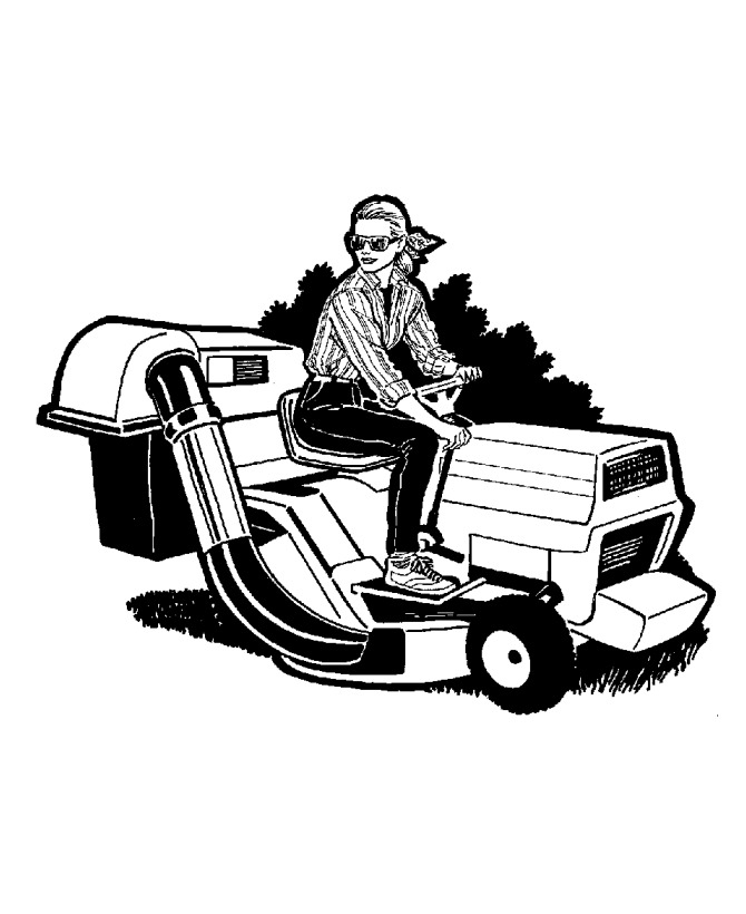 coloring pages of lawn mowers - Clip Art Library