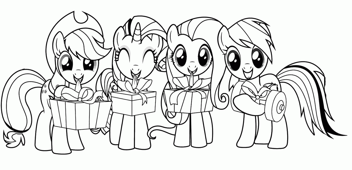 My Little Pony Friendship Is Magic Christmas Coloring Pages - High ...