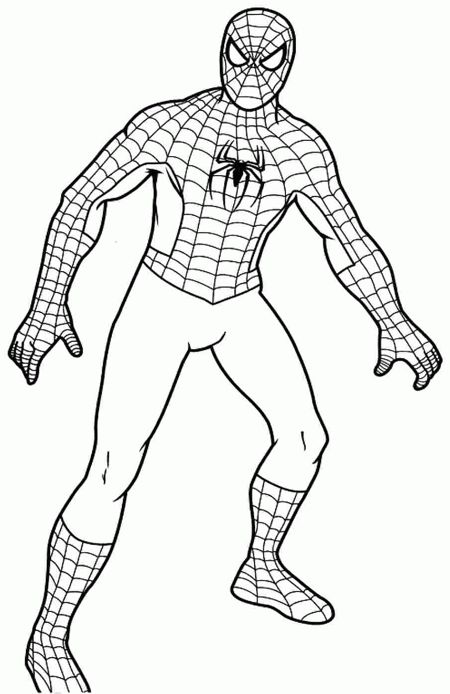 Printable Coloring Pages Spiderman   Coloring Home