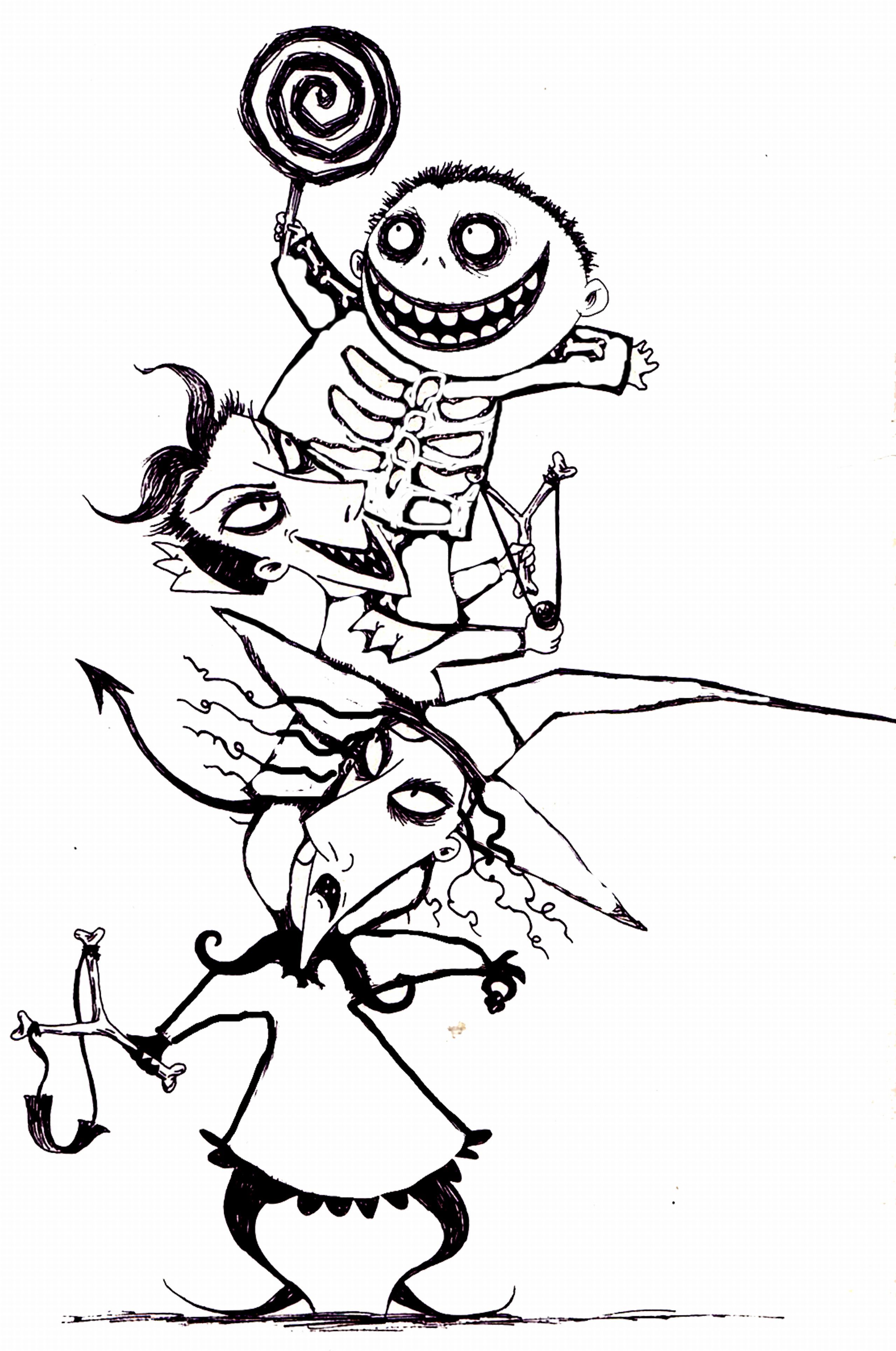Nightmare Before Christmas - Coloring Pages for Kids and for Adults