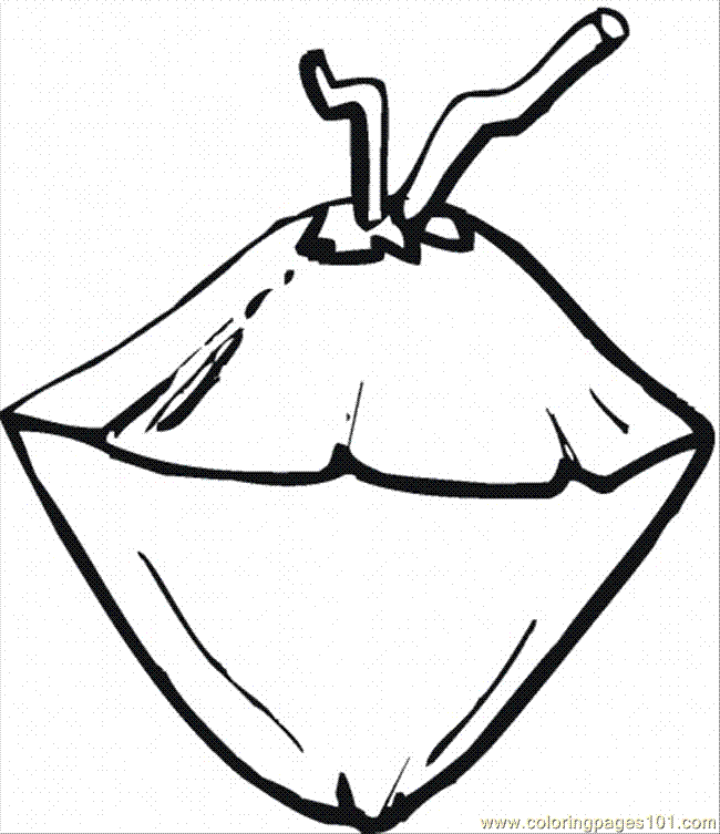 Coconut Drink Coloring Pages - Coloring Pages For All Ages
