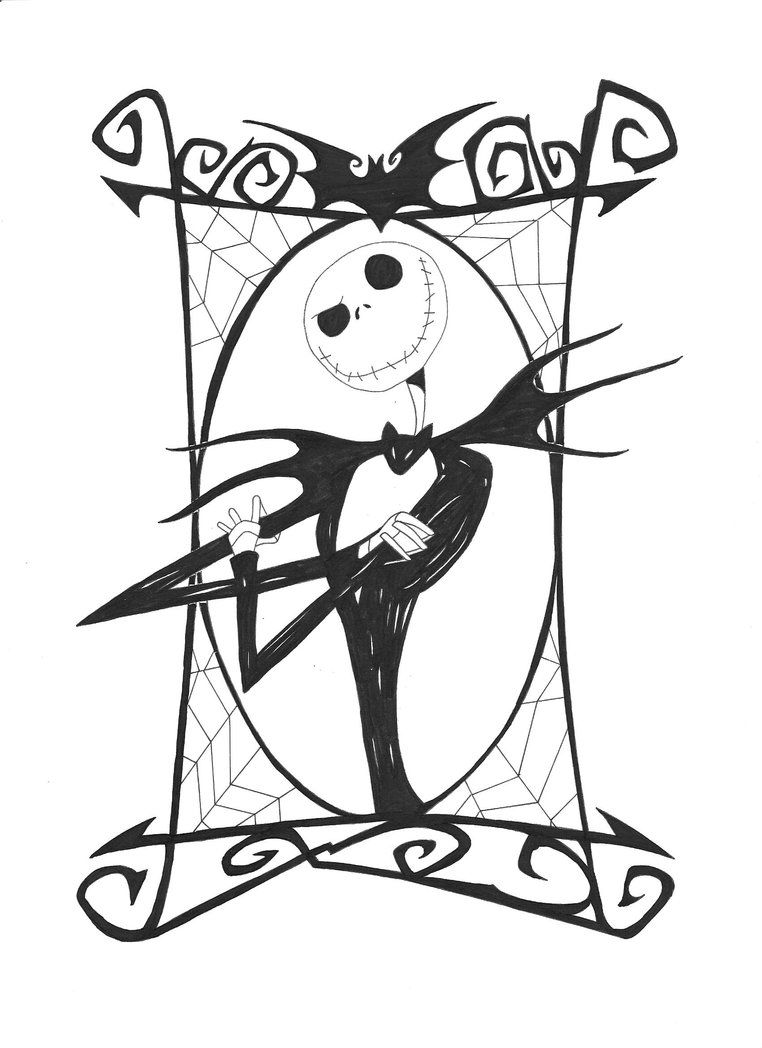 Nightmare Before Christmas Coloring Page Free Nightmare Before