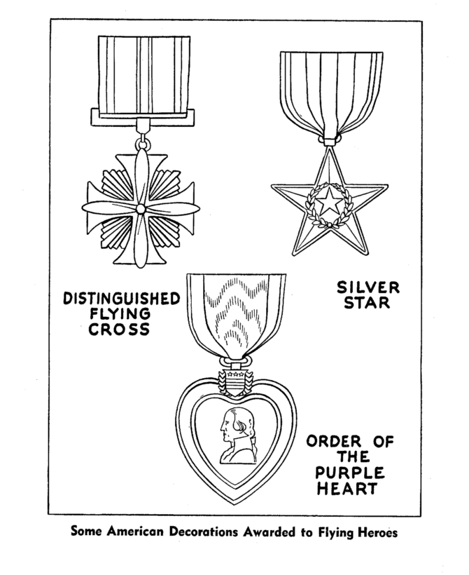 Memorial Day Coloring Pages - Flying Medals of Honor Coloring ...