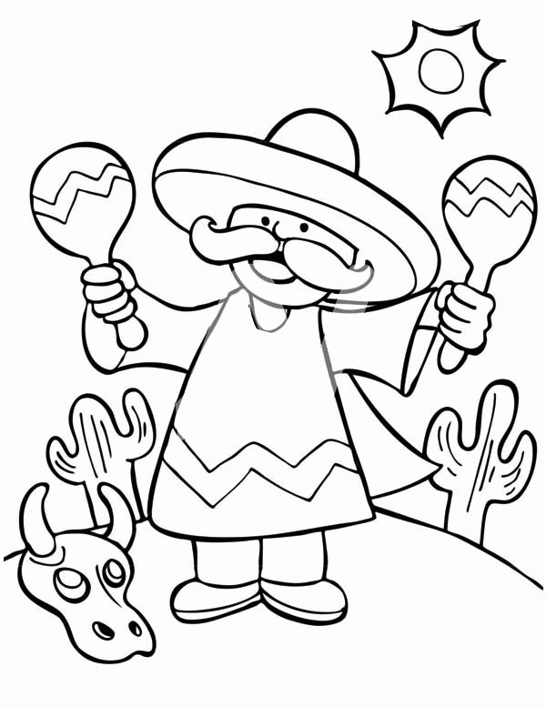 Mexican Coloring Pages To Print Coloring Home