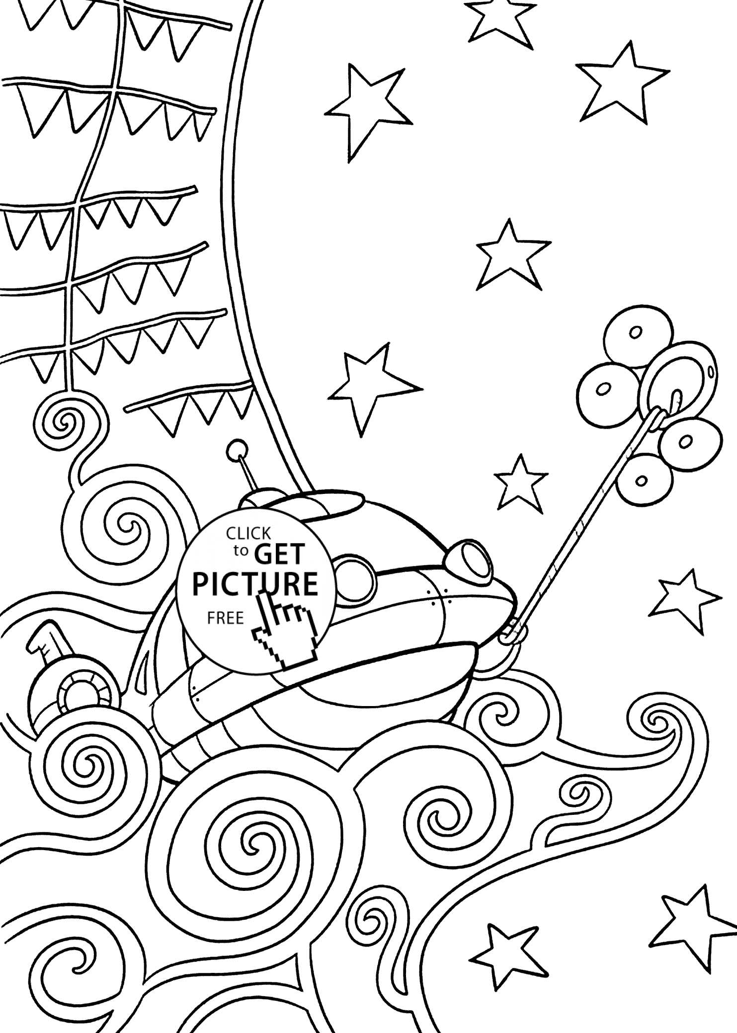 Rocket from Little Einsteins coloring pages for kids, printable free