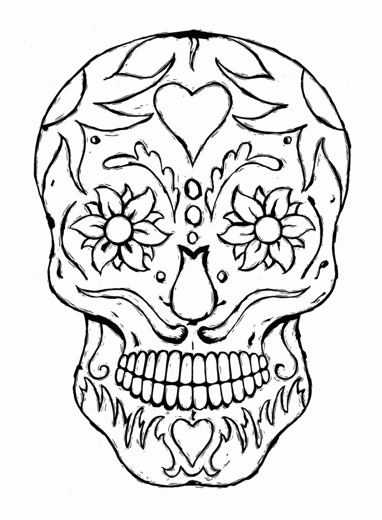 Best Photos of Mexican Skull Coloring Pages - Candy Skull Rose ...