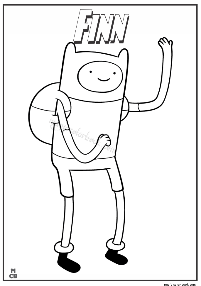 Adventure Time Coloring Pages Finn 01