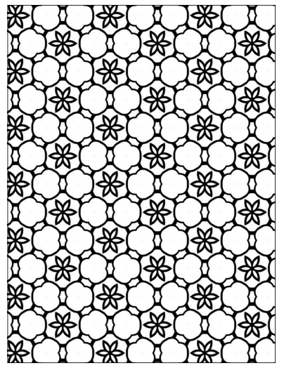 Free Printable Geometric Floral Stars Coloring Page
