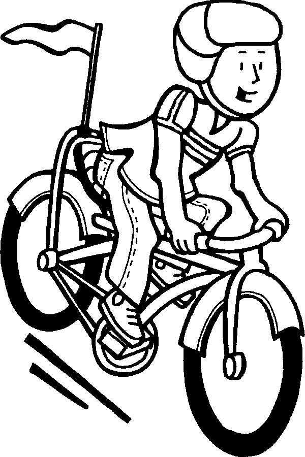 Bicycle Safety Coloring Page - Coloring Pages For All Ages