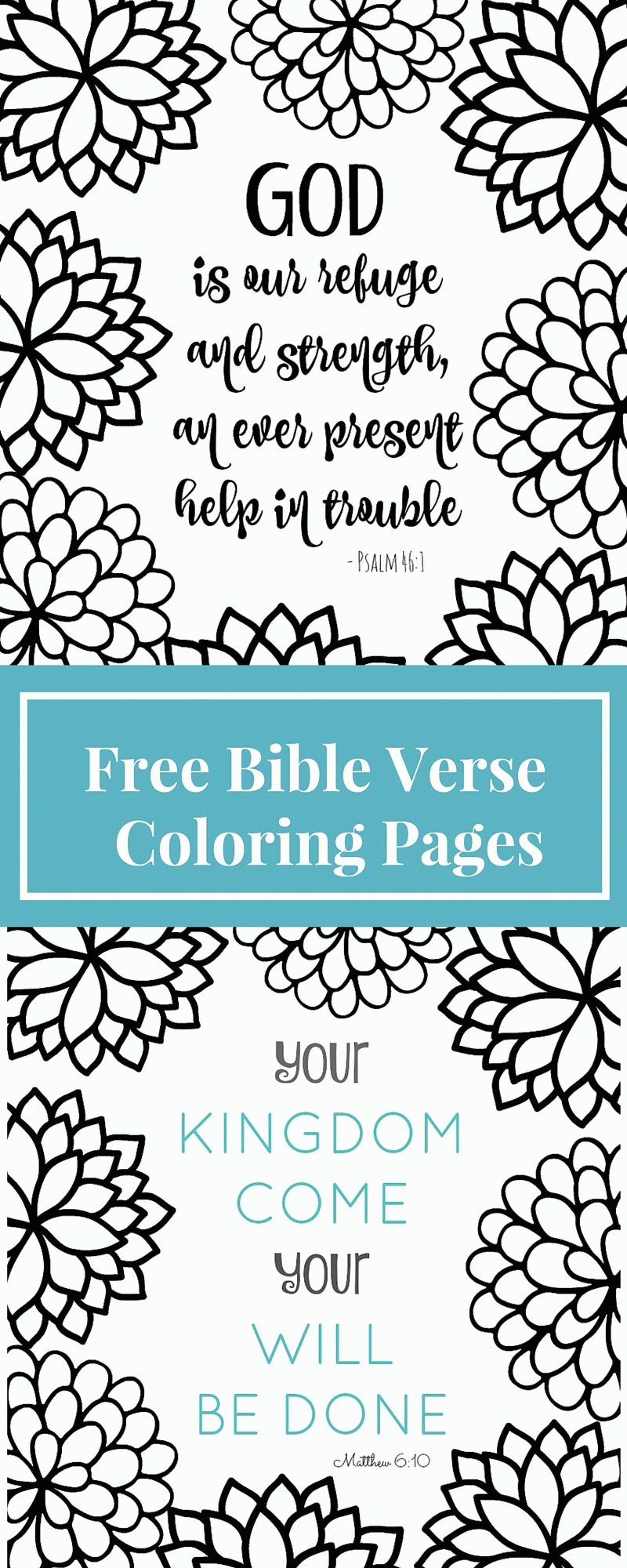 Free Printable Bible Verse Coloring Pages with Bursting Blossoms -