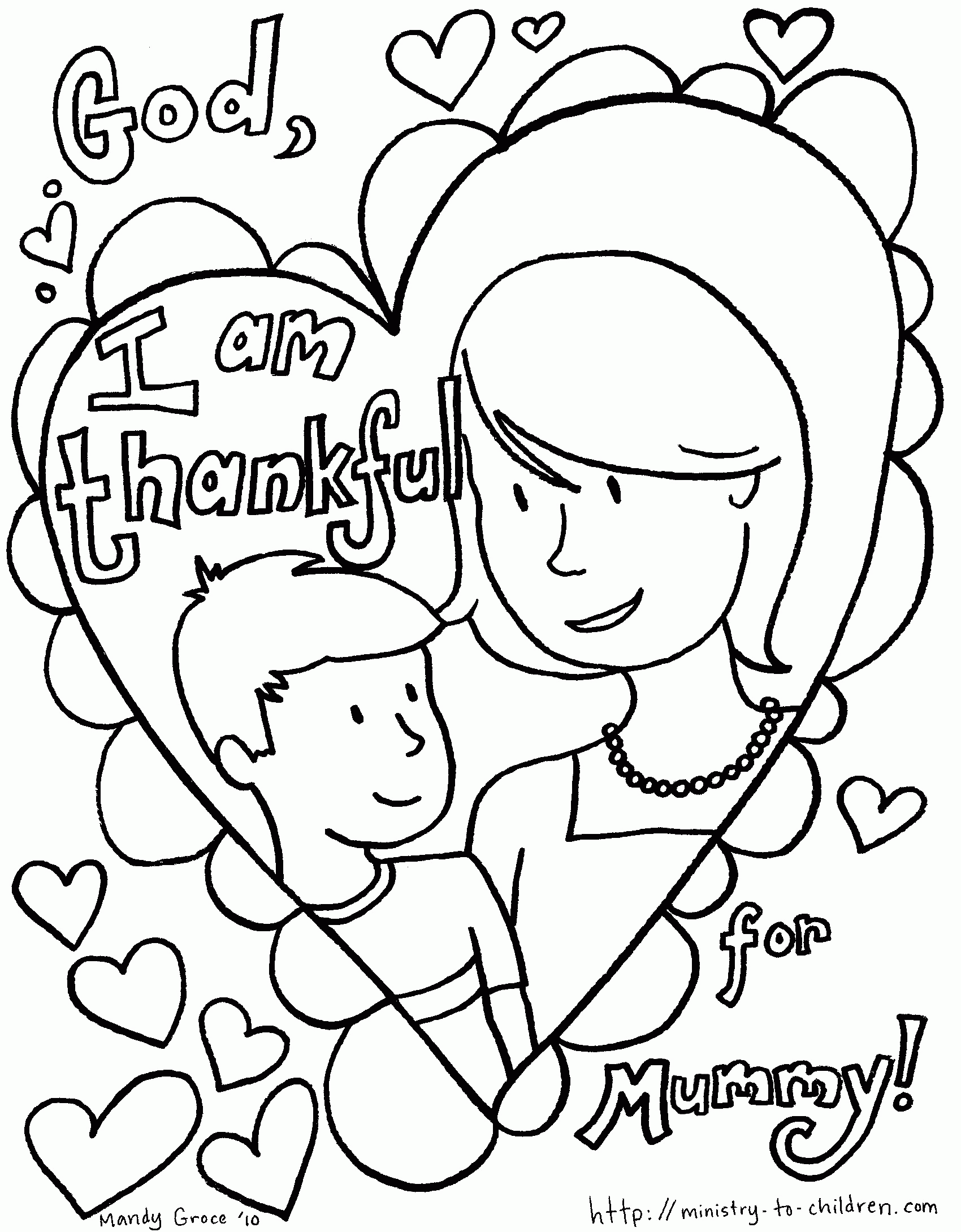 Cartoon Mother's Day Coloring Pages - Coloring Pages For All Ages -  Coloring Home