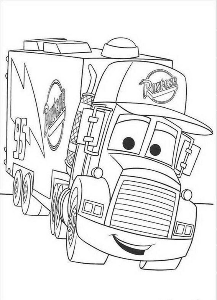 Download and Print Coloring Pages For Mack The Truck Disney Cars ...