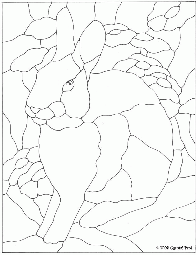 Bunny Rabbit - Stained Glass Pattern