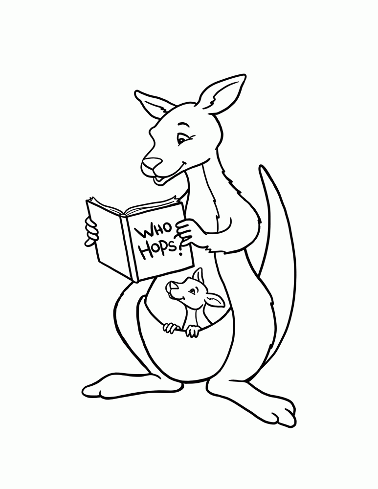 Download Free Printable Kangaroo Coloring Pages For Kids - Coloring ...