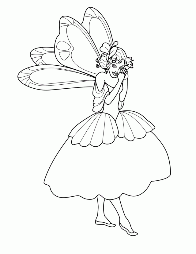 Free Fairy Coloring Pages Free Barbie Fairy Secret Coloring 232216 