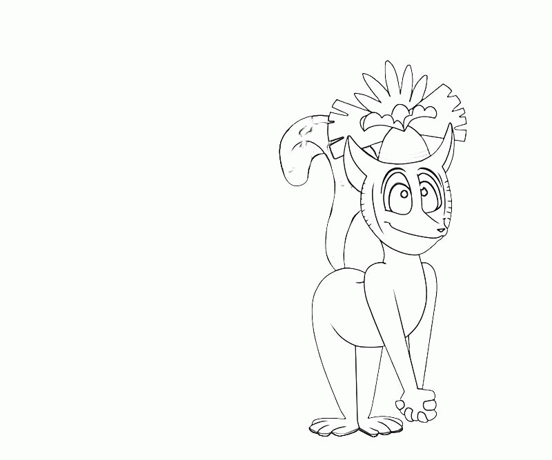 madagascar coloring pages king julien  coloring home