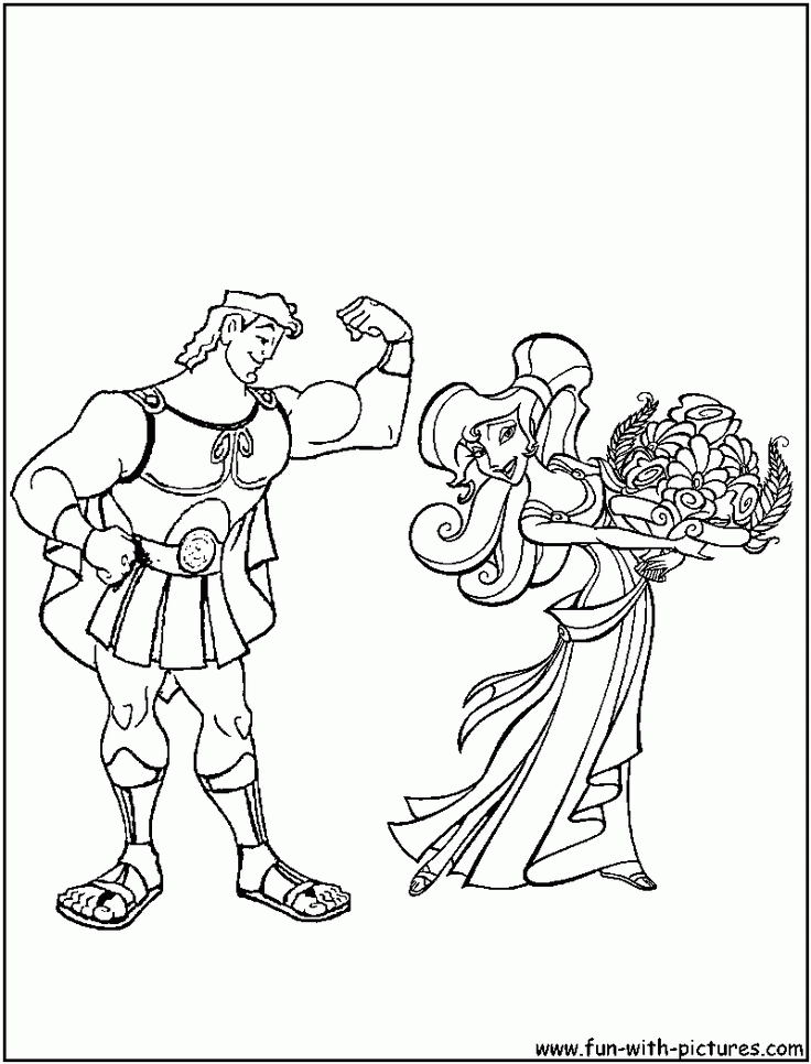Download Hercules And Meg Coloring Pages - Coloring Home