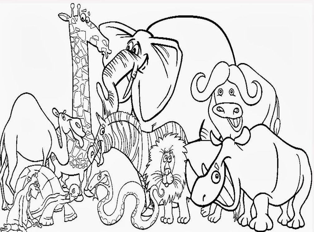 Zoo Animal Coloring Pages Printable - Coloring Home