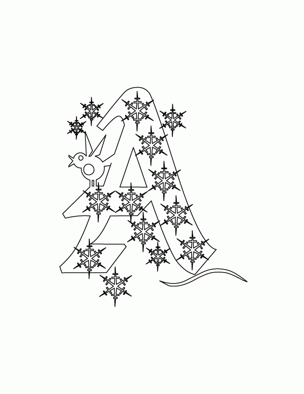 Christmas Alphabet Coloring Pages - Coloring Home