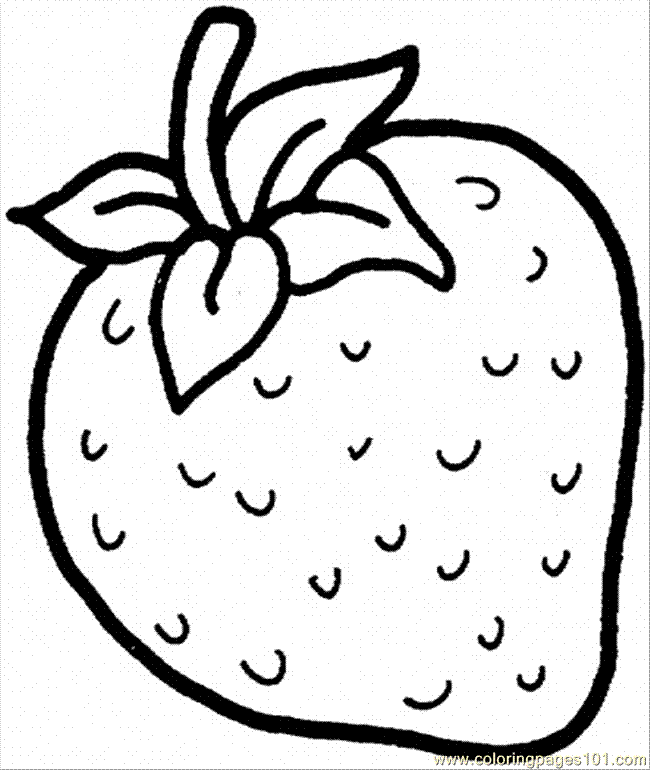 Coloring Page Strawberry 3 (Food & Fruits > Berries) - Coloring Home