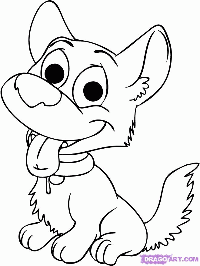 Cartoon Dog Coloring Pages - Coloring Home