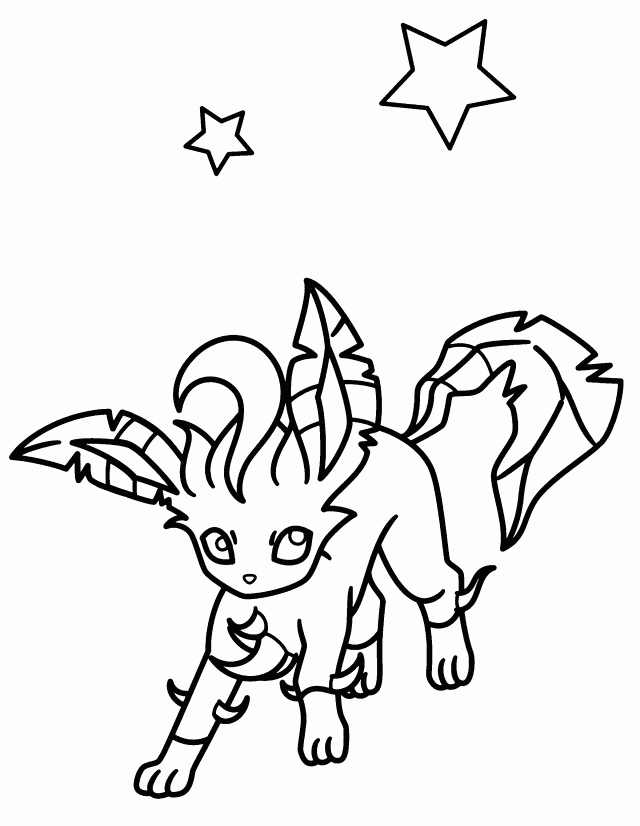 Leafeon Coloring Pages Coloring Book Area Best Source For 228260 