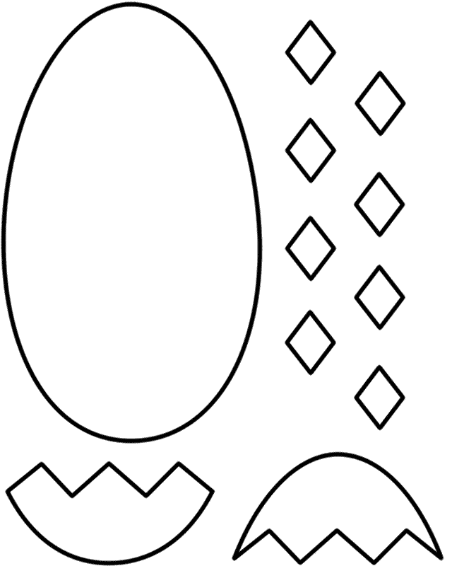 Easter Egg - Paper craft (Black and White Template)
