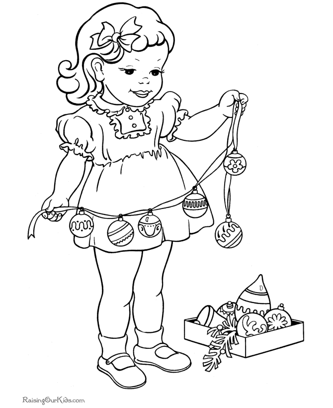 Christmas decorations coloring pages!