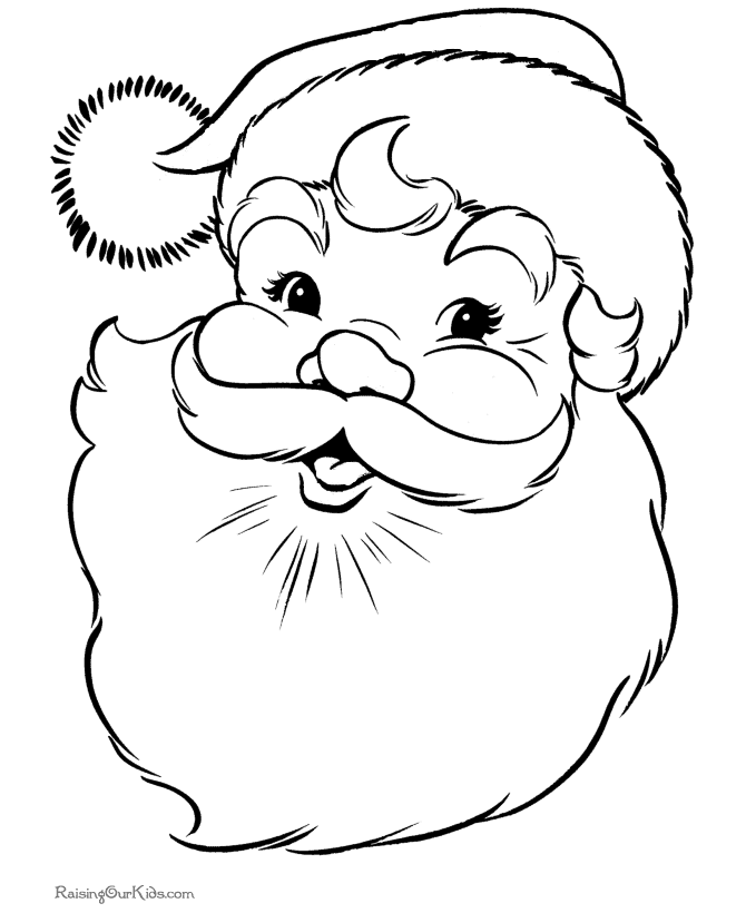 Crafty Bitch: Free Father Christmas colouring in picture