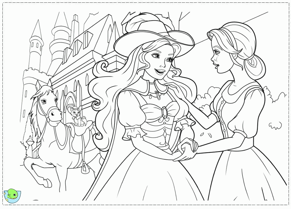 three musketeers barbie Colouring Pages