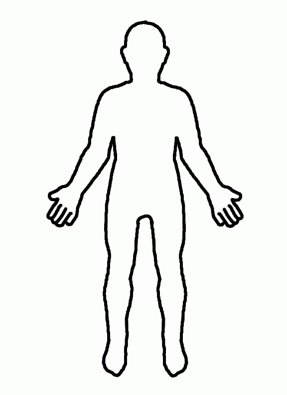 human person outline coloring page