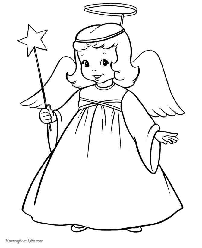 Christmas Angel coloring pages - 013