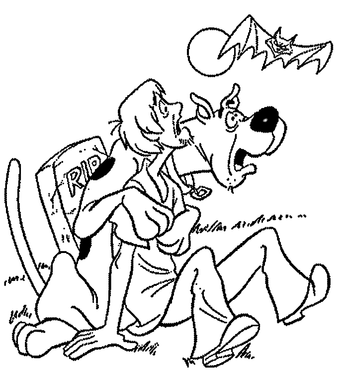 Download Spooky Halloween Scooby Doo Coloring Pages To Print For 