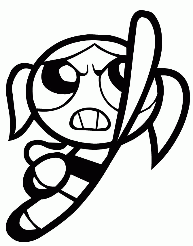 bubbles powerpuff girl Colouring Pages