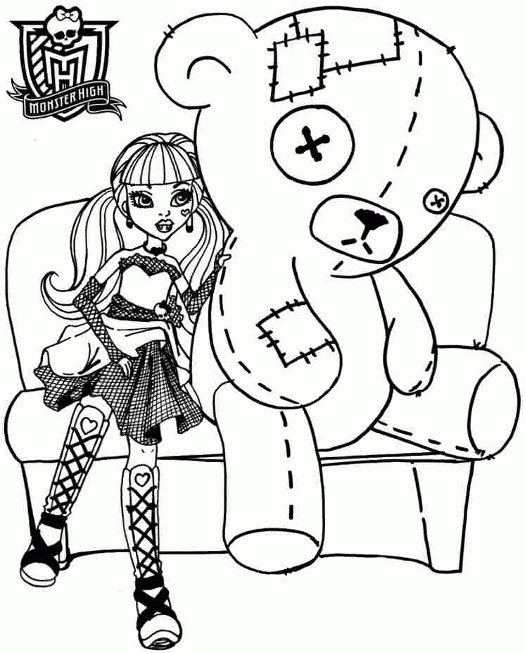 Coloring Pages Monster High Cartoon Draculaura Printable For Kids 