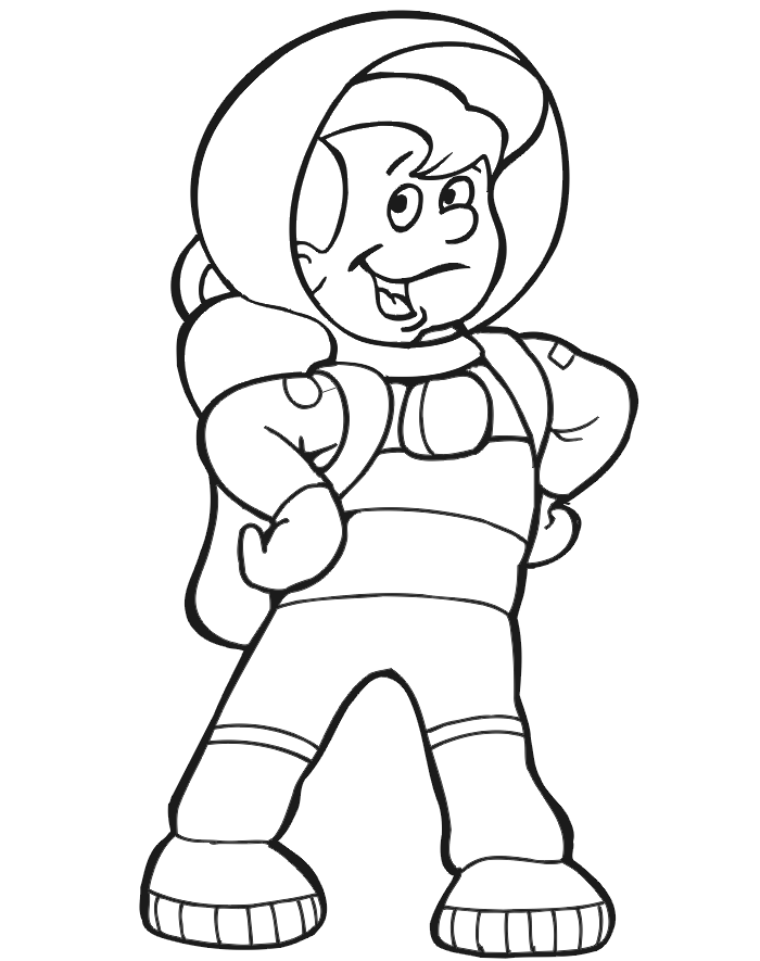 Astronaut Coloring Page | Astronaut Boy