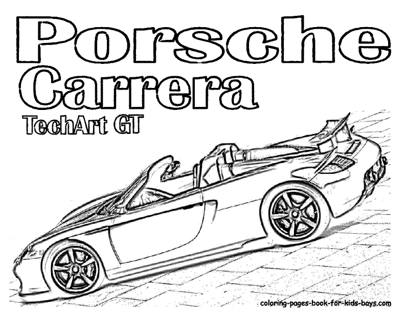 Home Porsche Porsche Carrera Gt Techart Car Coloring Pages 